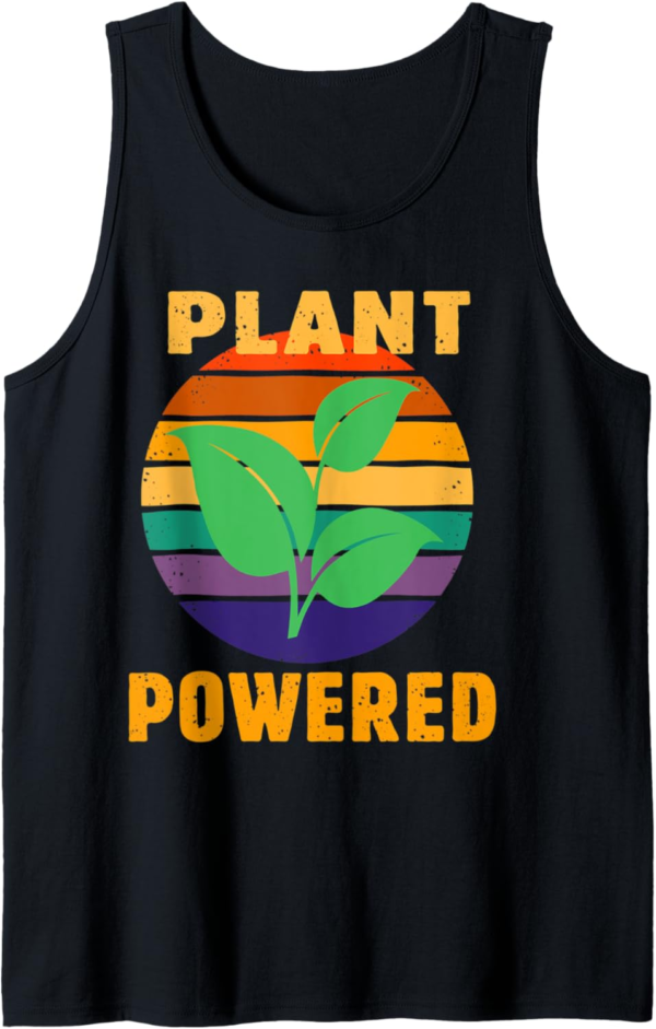 Plant Powered Vegan And Vegetarian Workout Vintage Tank Top - Image 2